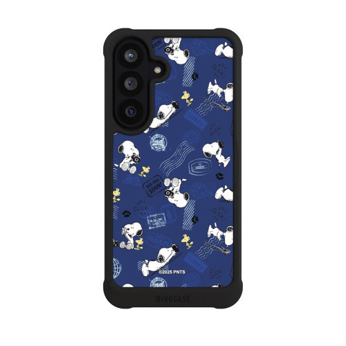 Samsung Galaxy S26 FE NIVOmax Peanuts Travel Stamps Pattern Blue