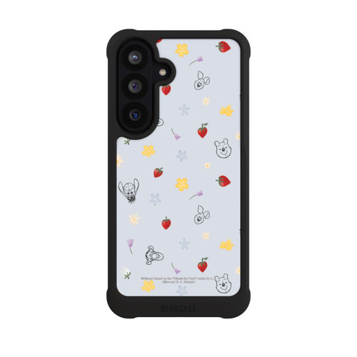 Samsung Galaxy S26 FE NIVOmax Winnie Puuh und Freunde Erdbeer Muster Blau