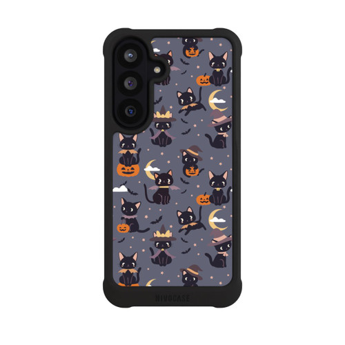 Samsung Galaxy S26 FE NIVOmax Cute Halloween Witch Cats and Pumpkins