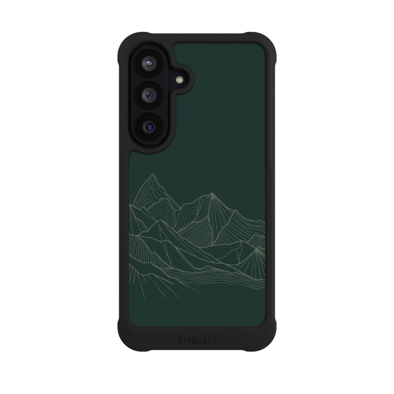 Galaxy S26 FE NIVOmax Berg Line Art Grün
