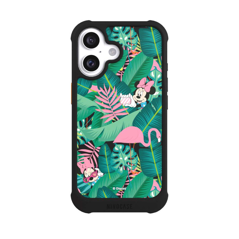 iPhone 16 NIVOmax Minnie Summer Palmblätter ohne Hintergrund