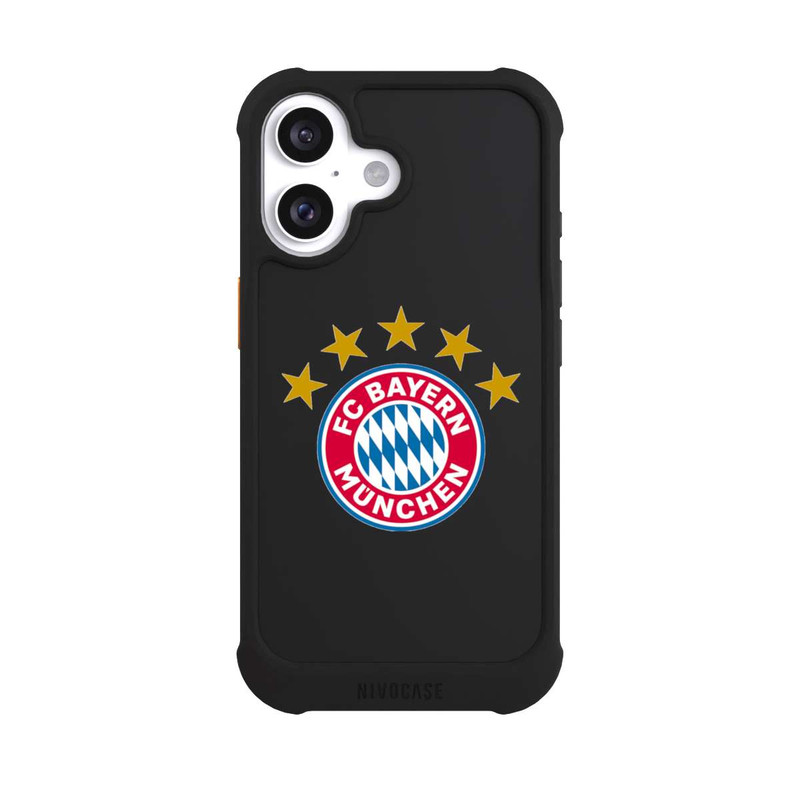 iPhone 16 NIVOmax FCB Logo mit Sterne - ohne Hintergrund