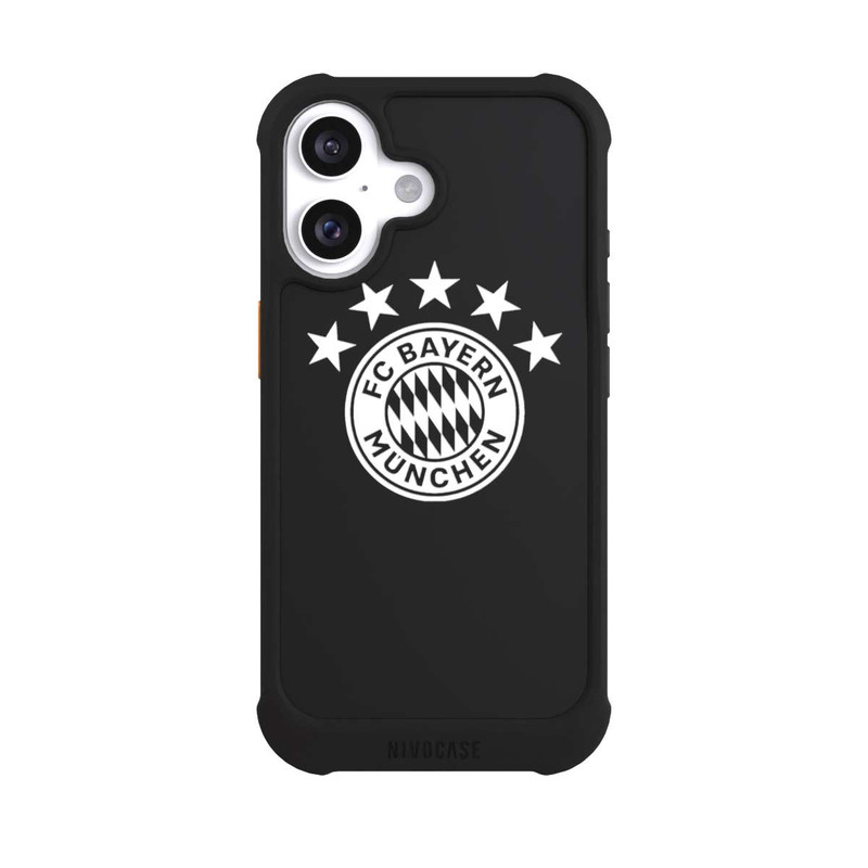 iPhone 16 NIVOmax FCB Logo einfarbig mit Sternen - ohne Hintergrund