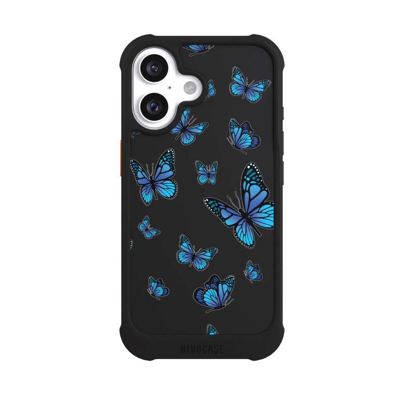 iPhone 16 NIVOmax Schmetterlingmuster Transparent