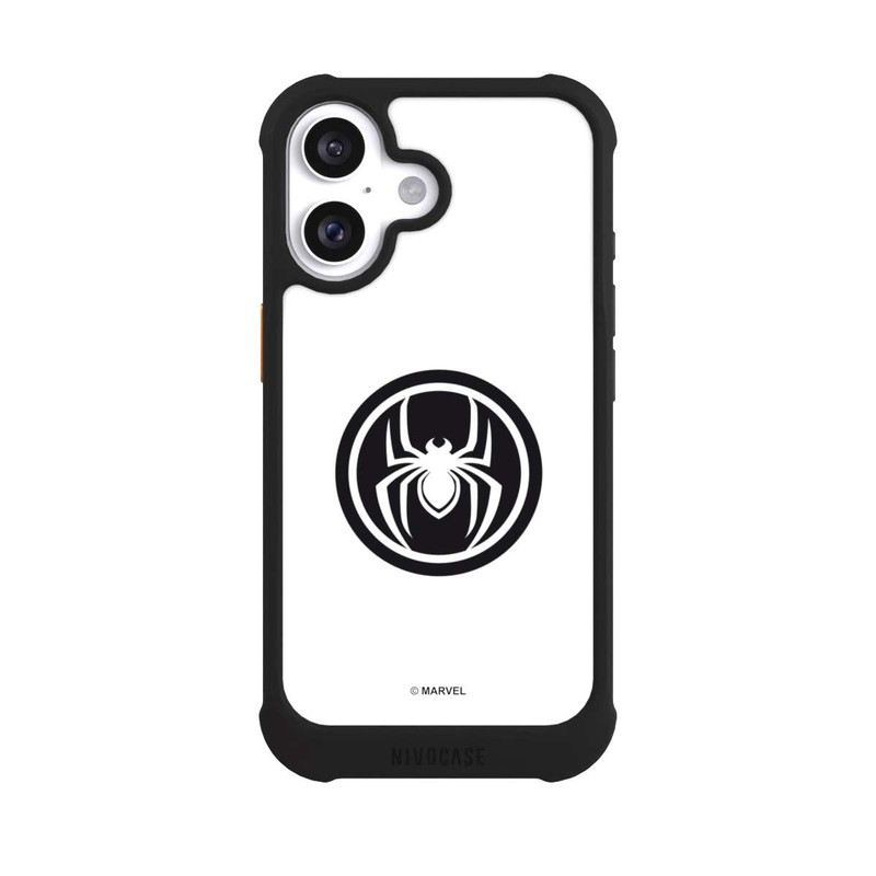iPhone 16 NIVOmax Spider-Man Logo White