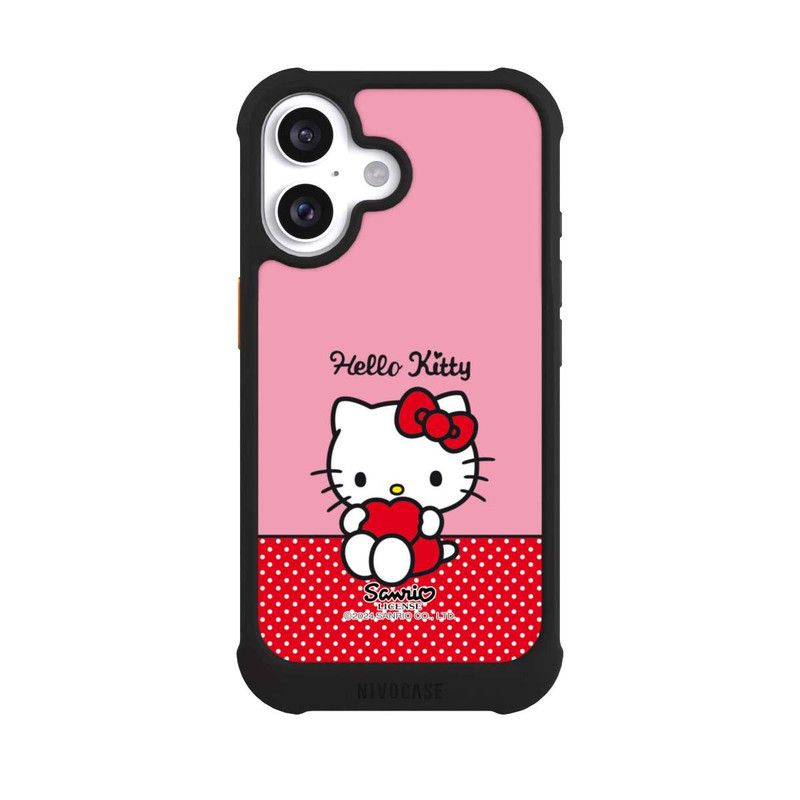 iPhone 16 NIVOmax Hello Kitty sitzend mit Herz