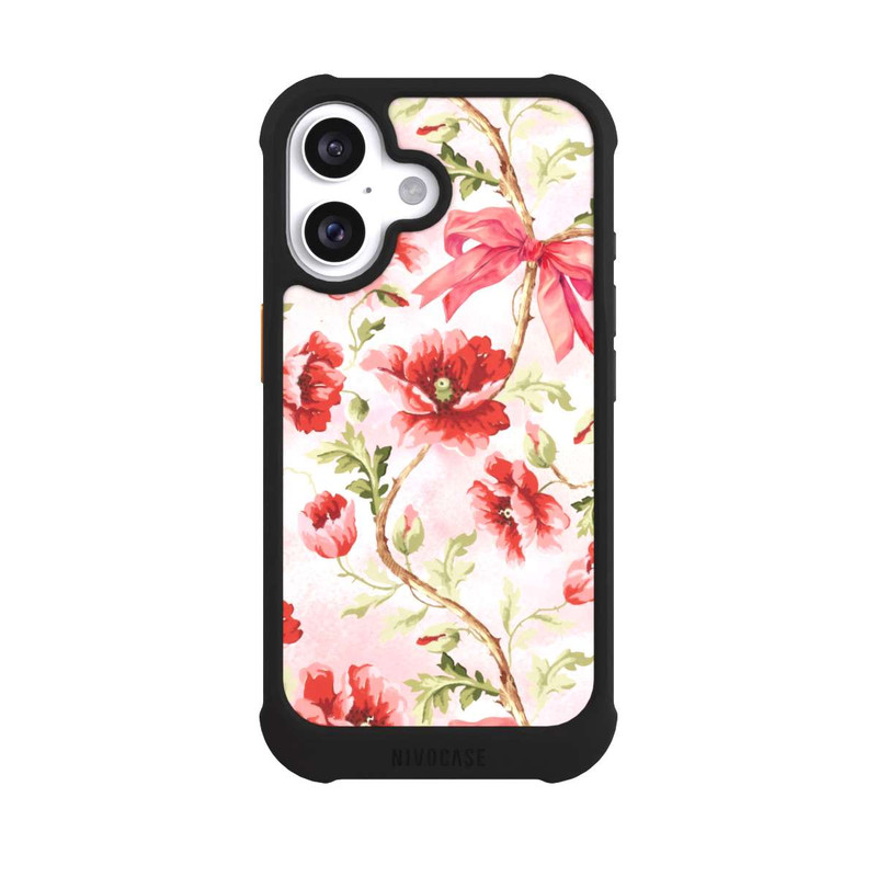 iPhone 16 NIVOmax Poppies Pattern Pink