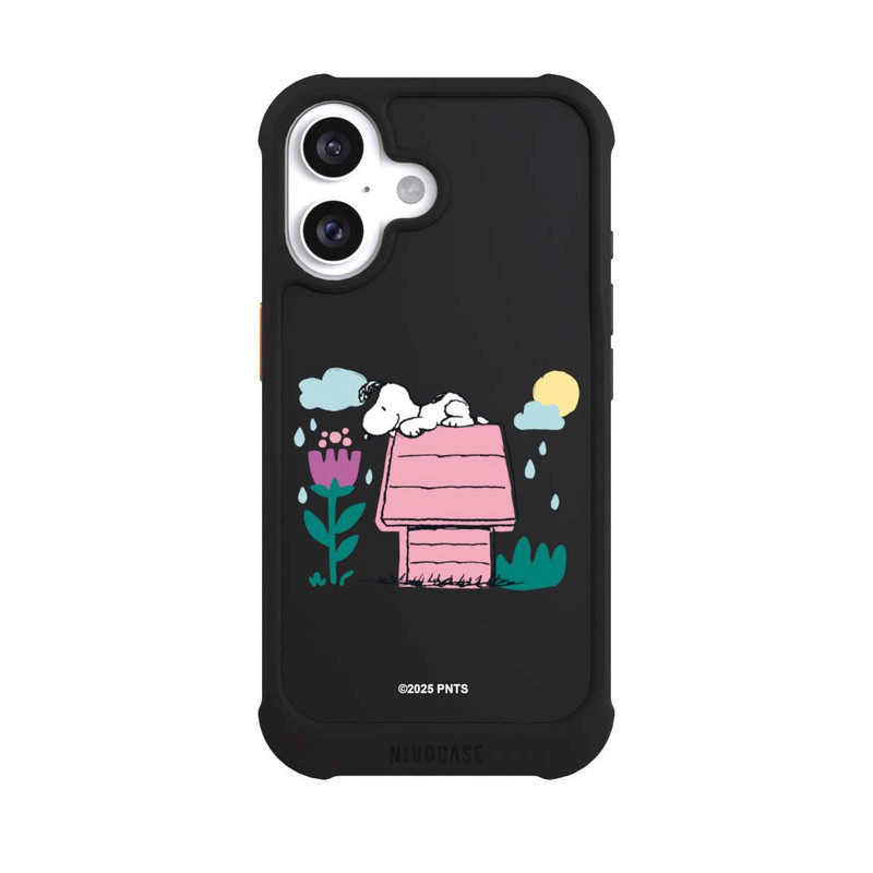 iPhone 16 NIVOmax Snoopy Hundehütte Frühling transparent