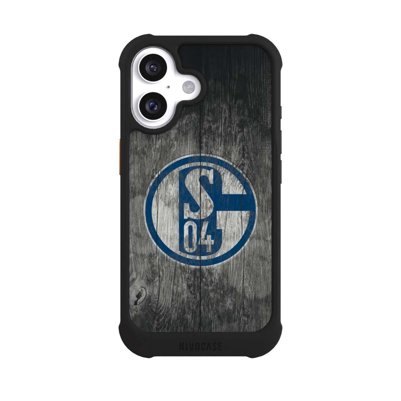 iPhone 16 NIVOmax Schalke 04 Holz Look