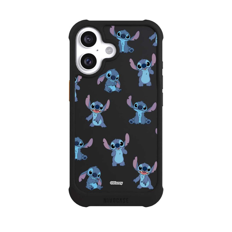 iPhone 16 NIVOmax Stitch Faces Pattern Transparent