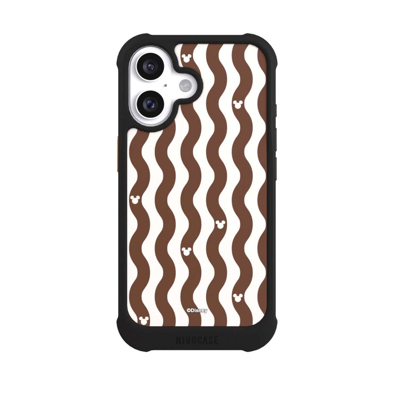 iPhone 16 NIVOmax Micky Muster Braune Wellen