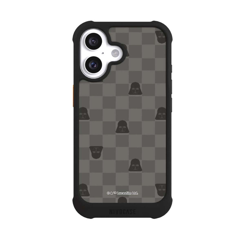 iPhone 16 NIVOmax Darth Vader Schachbrettmuster Schwarz