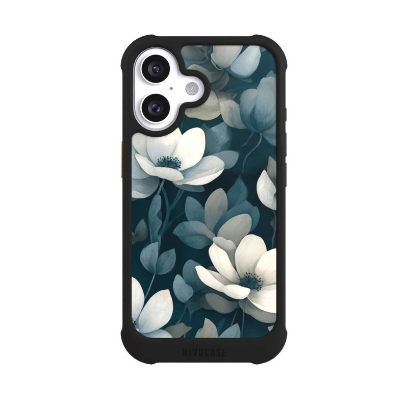iPhone 16 NIVOmax Petrolfarbene Negativblumen mit KI