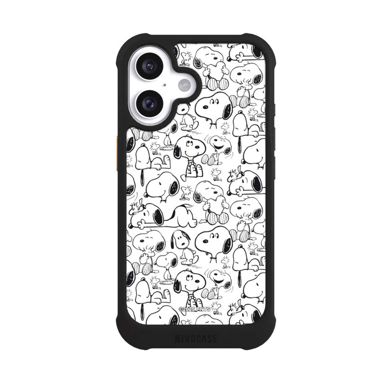 iPhone 16 NIVOmax Classic Snoopy Pattern White