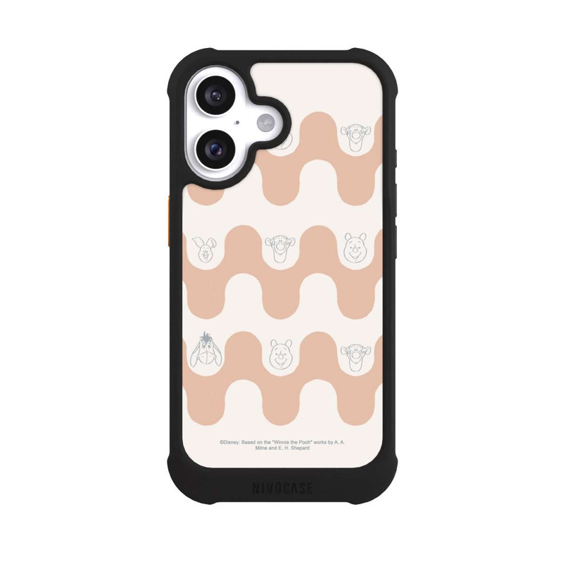iPhone 16 NIVOmax Winnie Puuh und Freunde Wellenmuster
