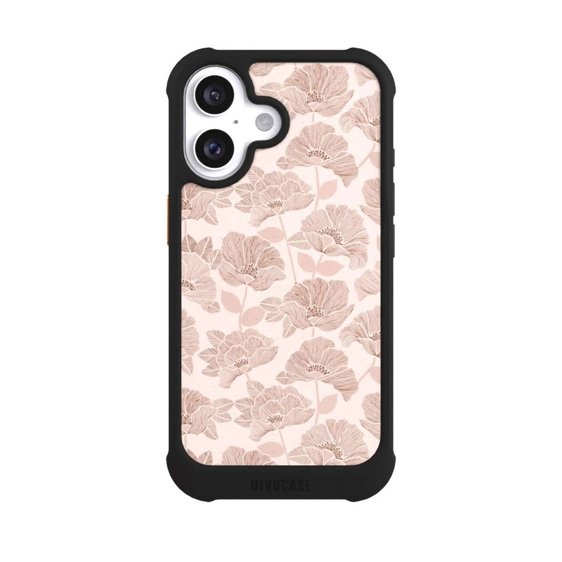 iPhone 16 NIVOmax Brown Floral Block