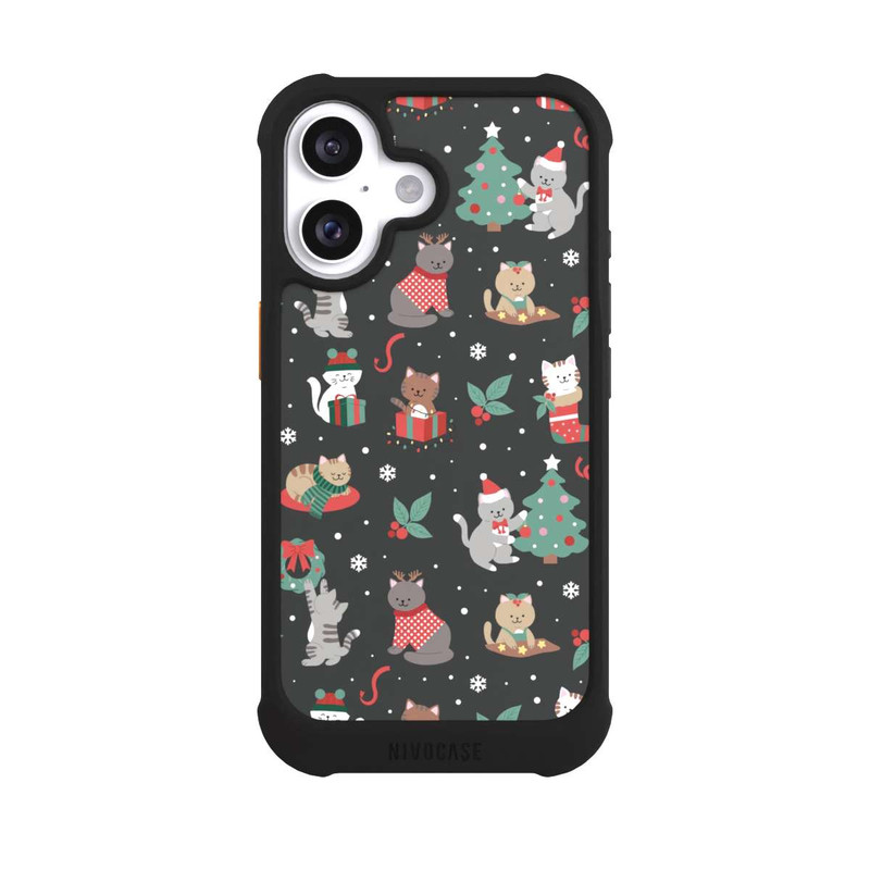 iPhone 16 NIVOmax Weihnachtliche Kätzchen