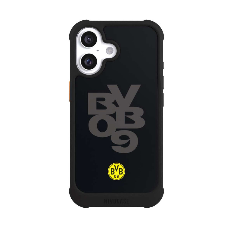 iPhone 16 NIVOmax BVB09 Grau Schwarz