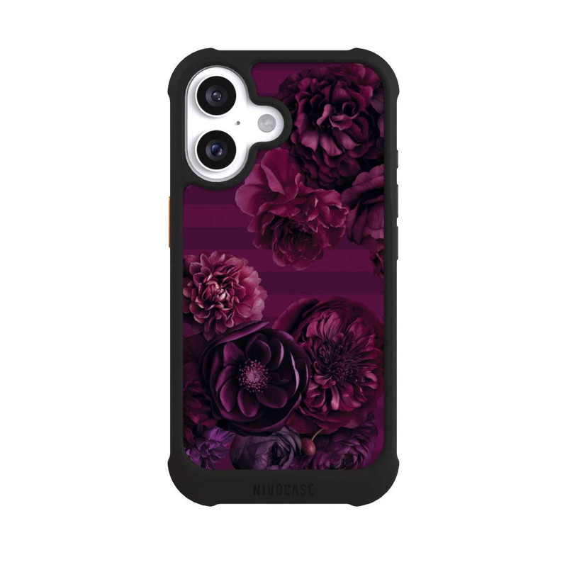 iPhone 16 NIVOmax Majestic Baroque Blossom Dream Burgundy Pink mit KI