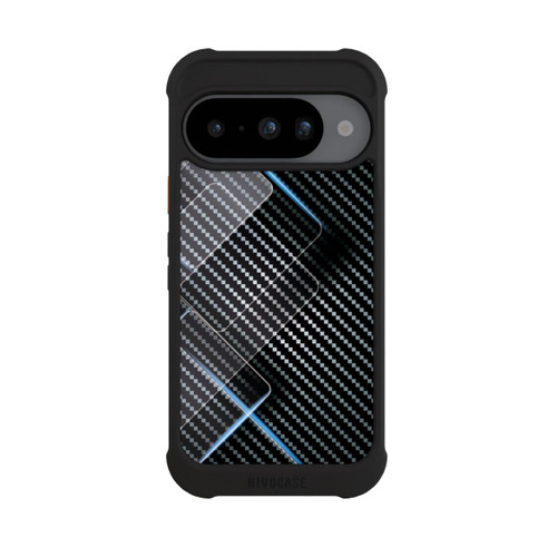 Google Pixel 10 NIVOmax Blaue Linien auf Karbon