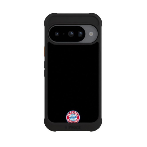 Google Pixel 10 NIVOmax Logo FCB Classique Petit - Coloré sur Fond Noir