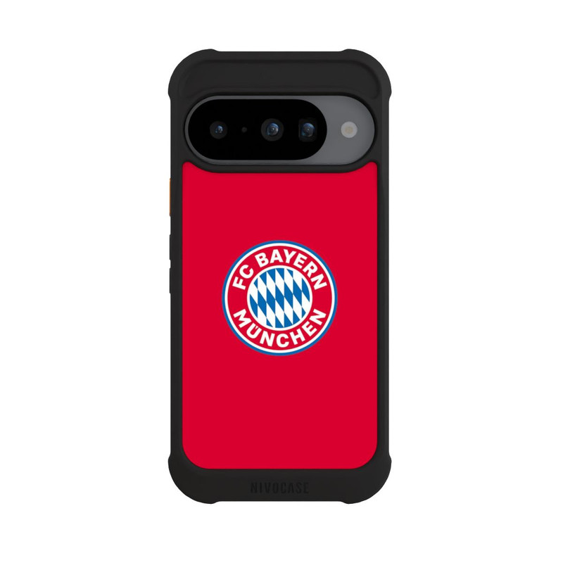 Pixel 10 NIVOmax FCB Logo auf Rot
