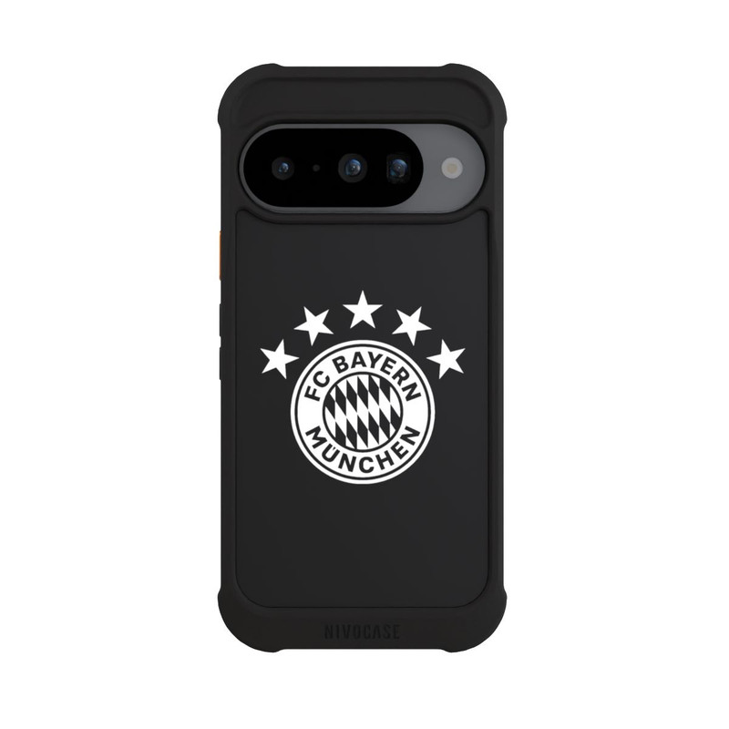 Pixel 10 NIVOmax FCB Logo einfarbig mit Sternen - ohne Hintergrund