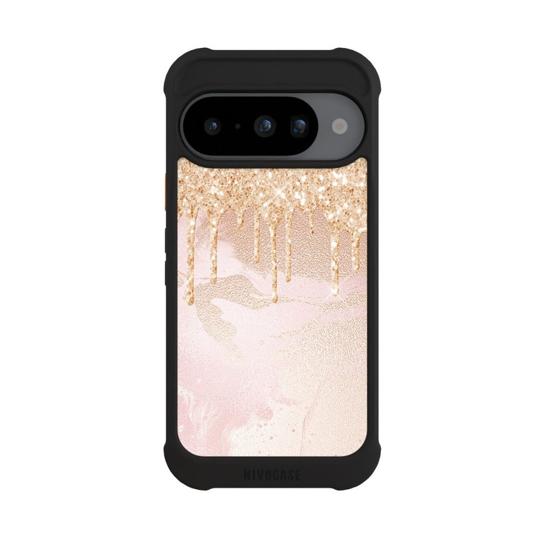 Pixel 10 NIVOmax Gouttelettes Scintillantes Look Rose Gold
