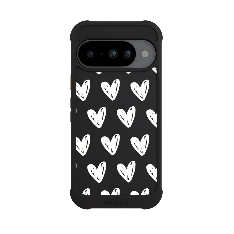 Pixel 10 NIVOmax Herzen Weiß ohne Hintergrund