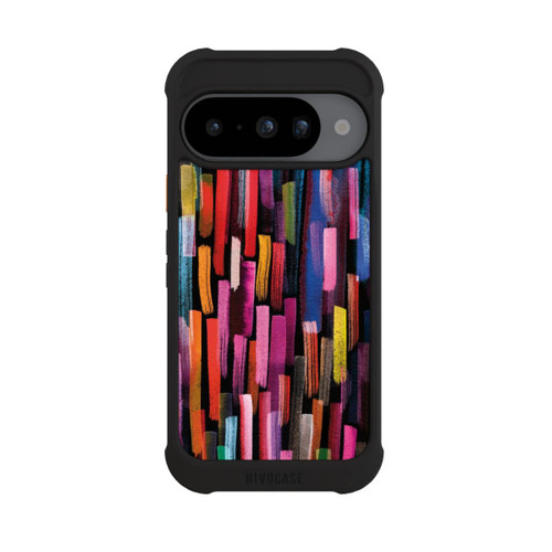 Google Pixel 10 NIVOmax Coups De Pinceaux Colorés Noir