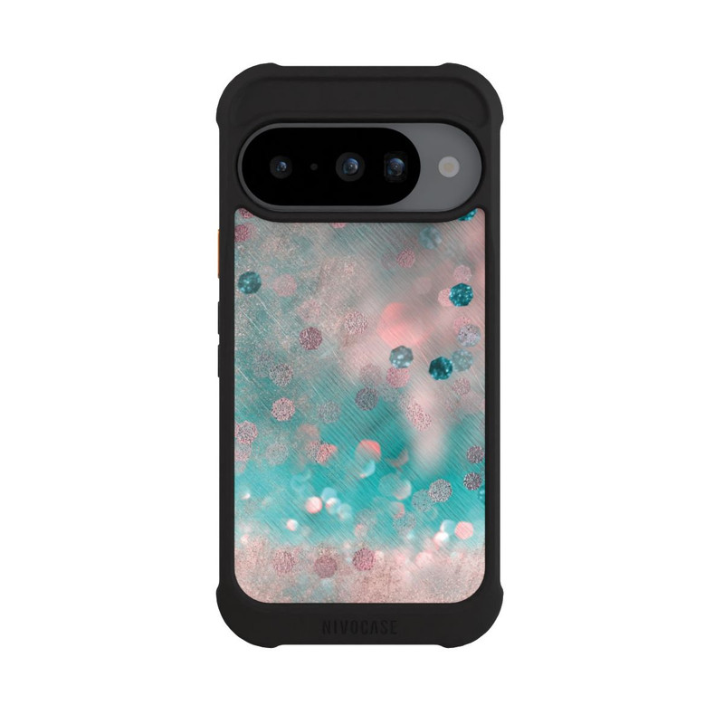 Pixel 10 NIVOmax Look pailleté glamour turquoise