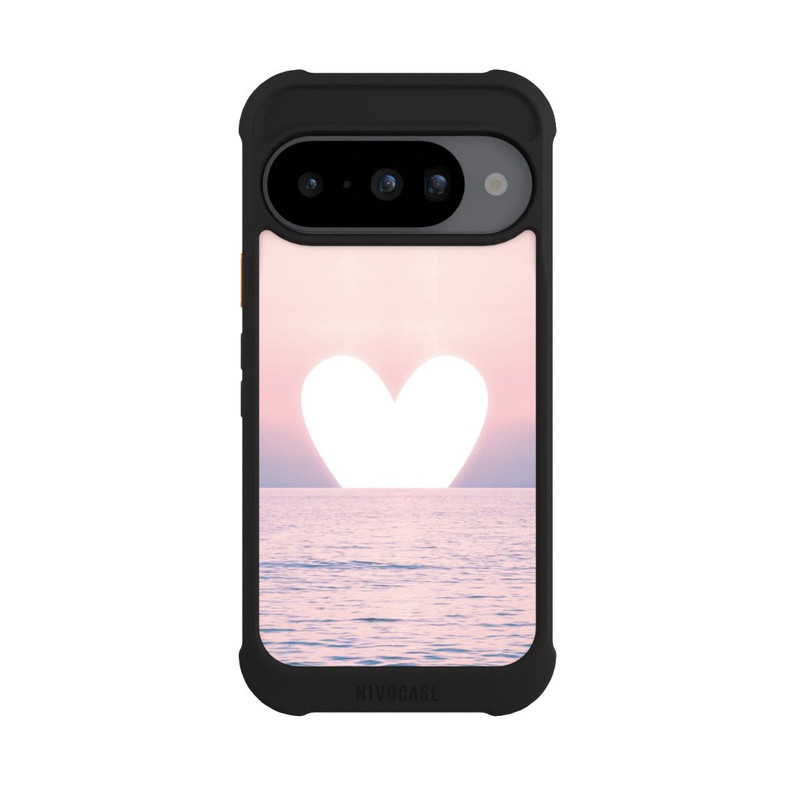 Pixel 10 NIVOmax Herz-Sonnenuntergang
