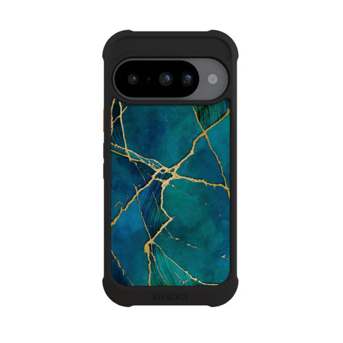 Google Pixel 10 NIVOmax Look minéral glamour bleu or