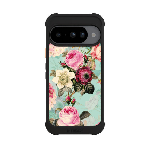 Google Pixel 10 NIVOmax Türkisfarbene Rosentapete