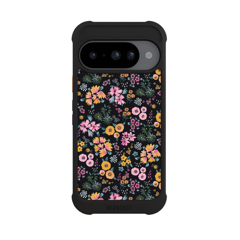 Pixel 10 NIVOmax Petites Fleurs colorées Noir 2