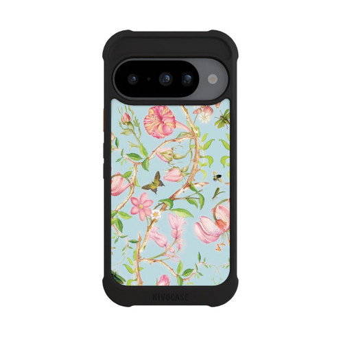Google Pixel 10 NIVOmax Vintage Botanic Flowers Blue
