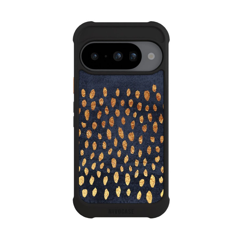 Pixel 10 NIVOmax Muster Gold und Marine