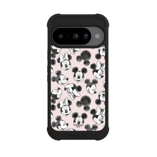 Google Pixel 10 NIVOmax Minnie &amp; Mickey aux multiples visages rose