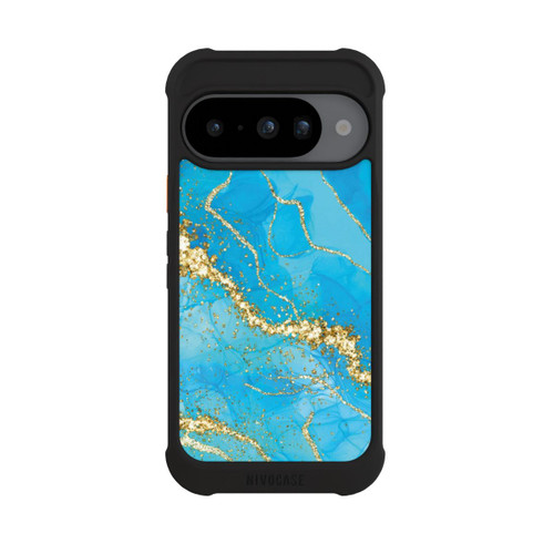 Google Pixel 10 NIVOmax Fond Turquoise &amp; Or