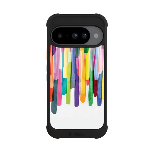 Google Pixel 10 NIVOmax Rayures colorées fond blanc