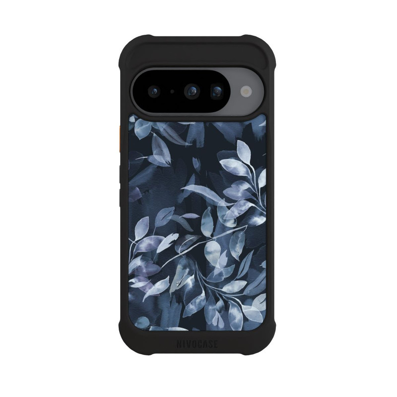 Pixel 10 NIVOmax Aquarelle Feuilles Mystiques Marine