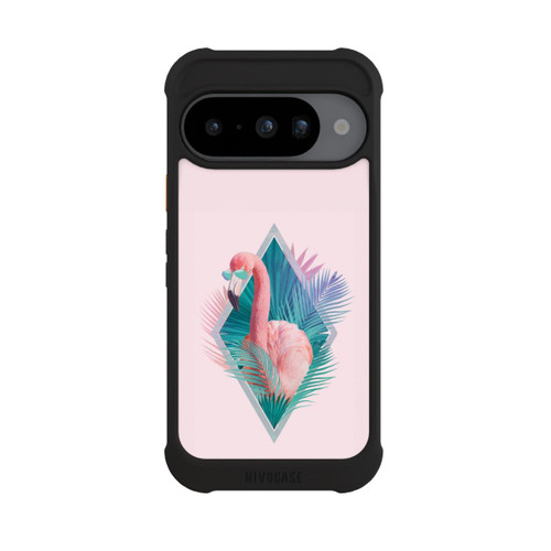 Google Pixel 10 NIVOmax Tropical Leaves Flamingo