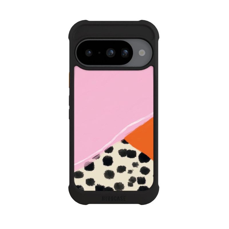 Pixel 10 NIVOmax Pink and Orange Modern Art with Dots