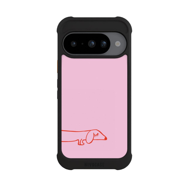 Pixel 10 NIVOmax Dachshund Illustration Pink