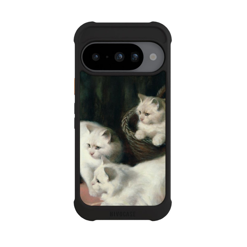 Pixel 10 NIVOmax Three White Angora Kittens
