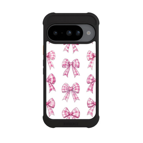Google Pixel 10 NIVOmax Pink Gingham Hearts and Bows