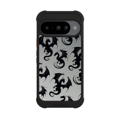 Google Pixel 10 NIVOmax Dragon Pattern Grey