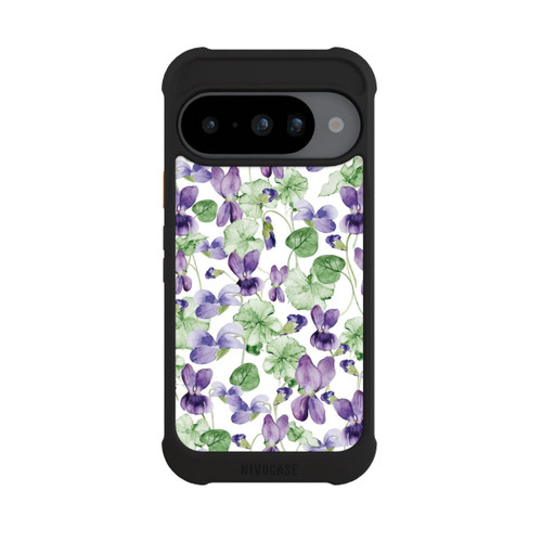 Google Pixel 10 NIVOmax Purple Wildflowers Pattern Watercolor