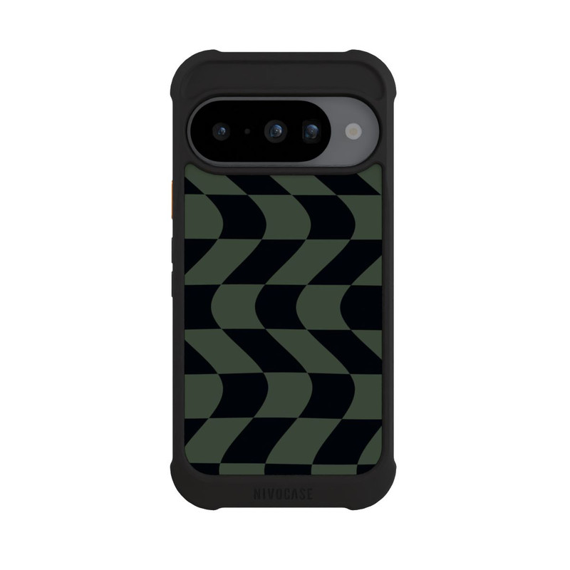 Pixel 10 NIVOmax Checked Pattern Green Black