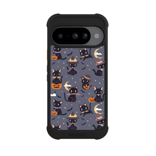 Google Pixel 10 NIVOmax Cute Halloween Witch Cats and Pumpkins